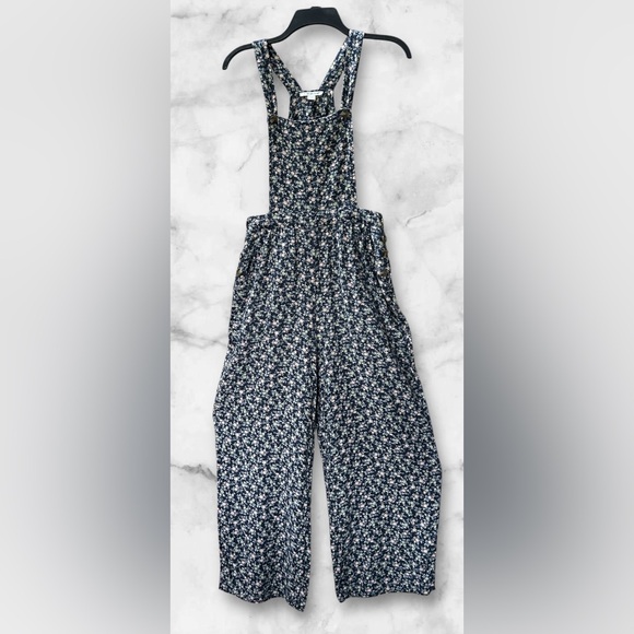 American Eagle Outfitters Soft Floral Bib Overalls Jumper Jumpsuit Romper Size S - Picture 4 of 14